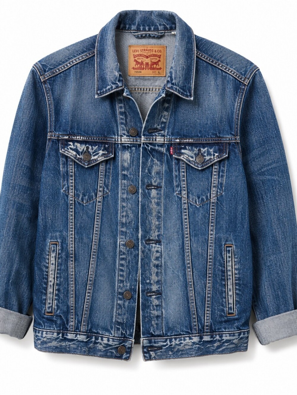 Levi's Men's Classic Medium Wash Denim  Jacket Size XL